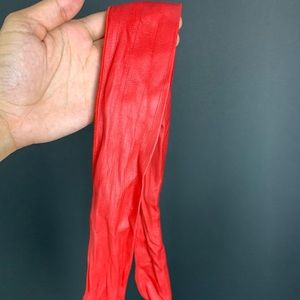 Fake Leather Red Bandana
